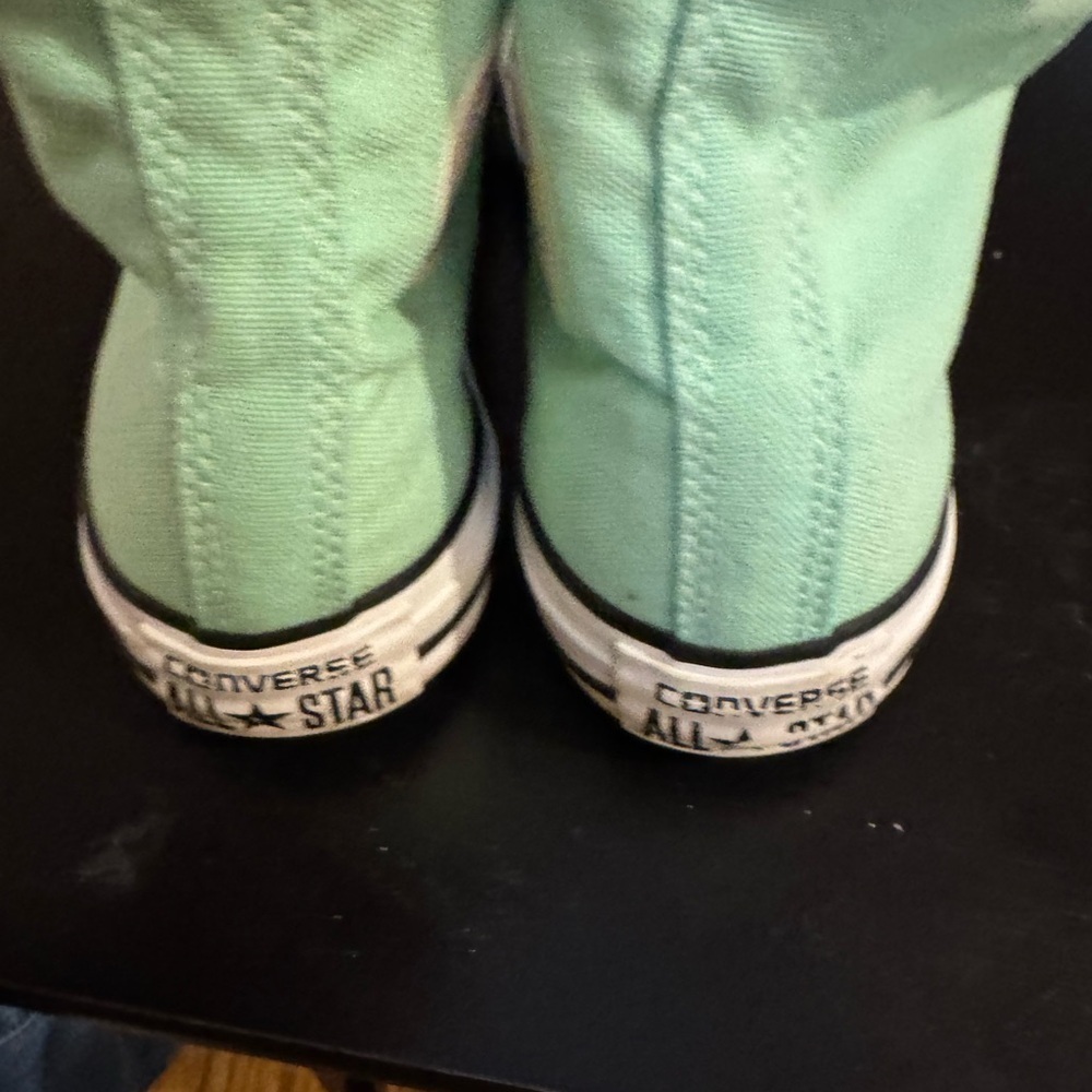 Women’s Size 7 Men’s Size 5 Mint Green Converse All Stars - Picture 4 of 11